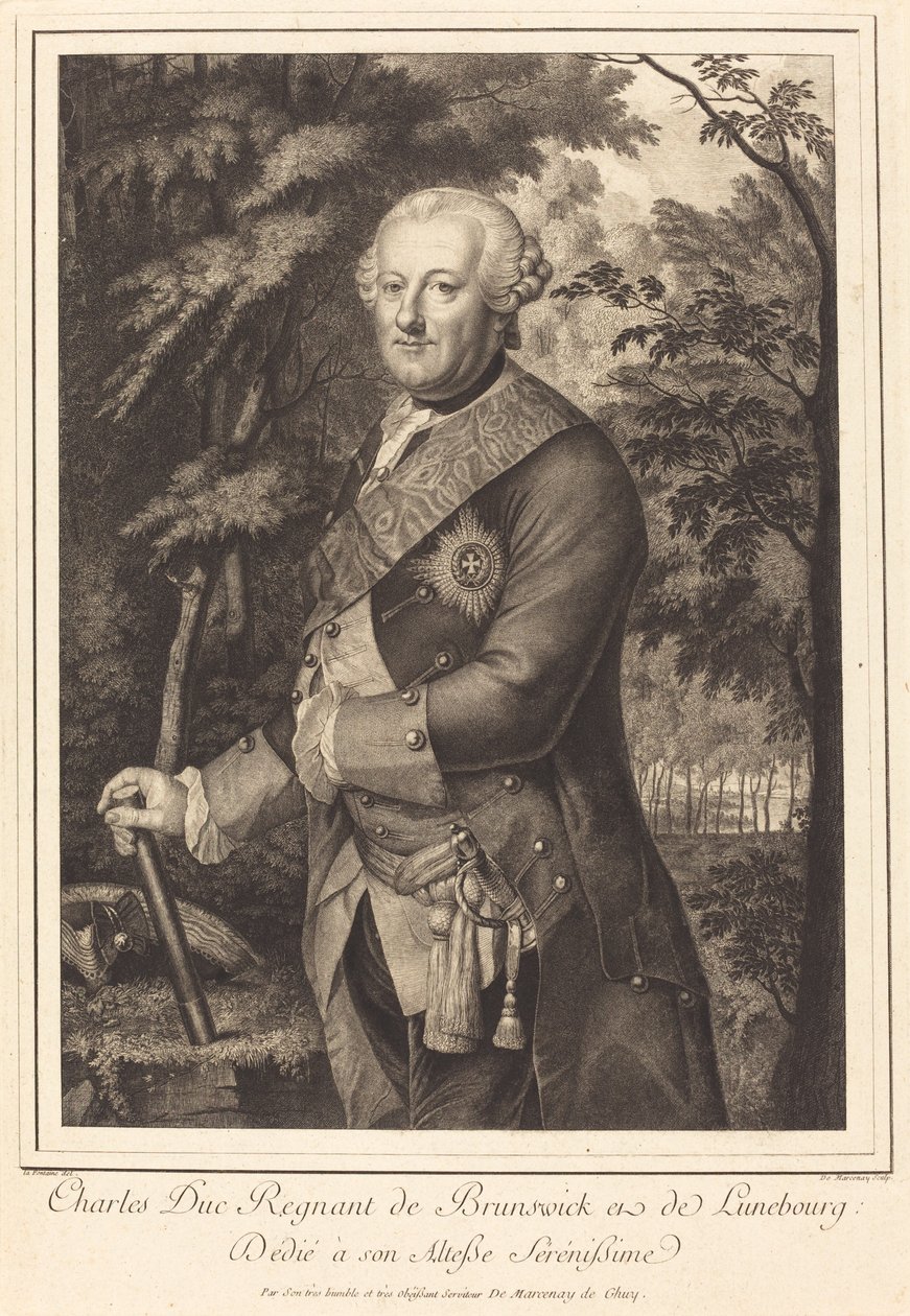 Charles Duke Regnant of Brunswick od Antoine de Marcenay