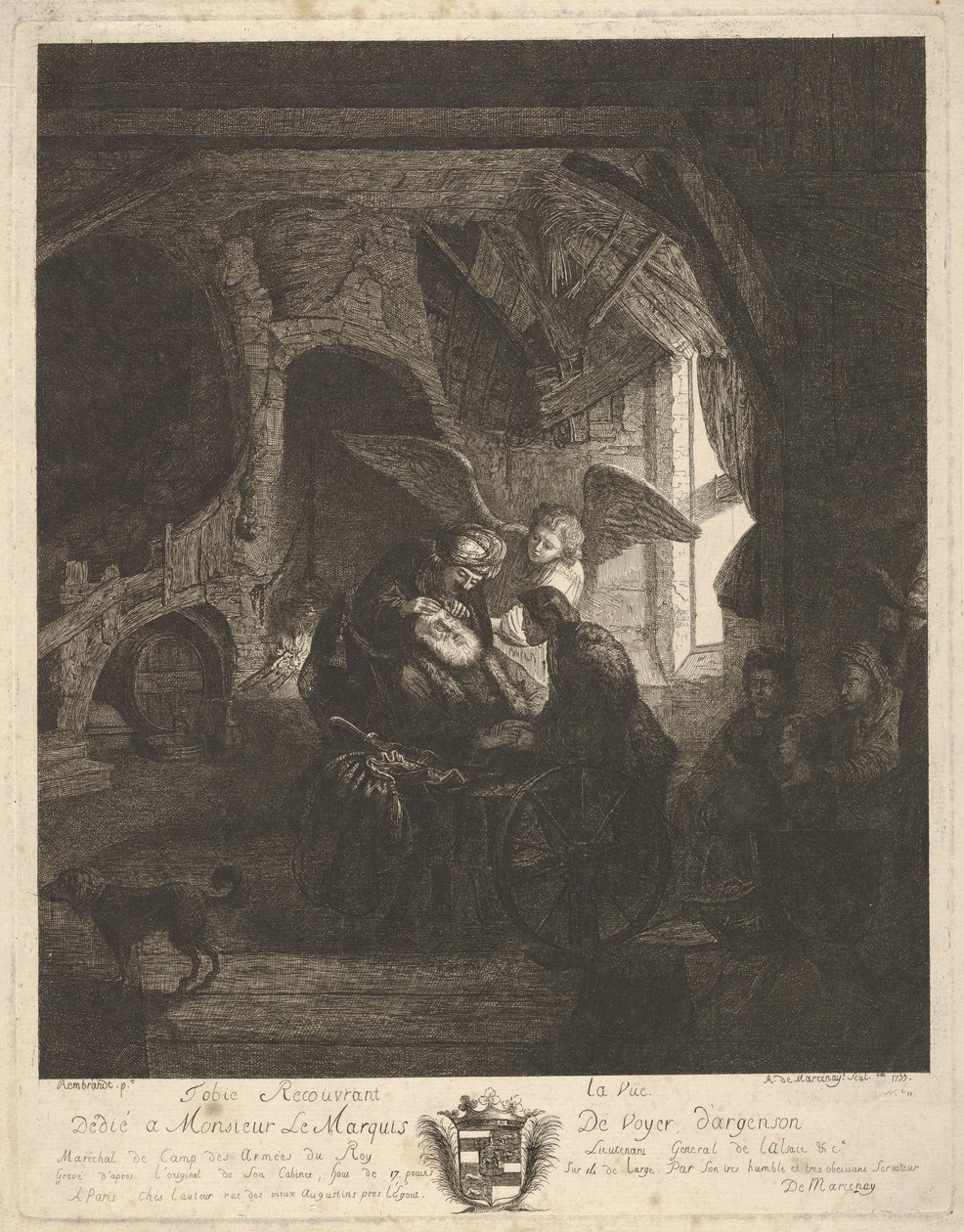 Tobias vrací zrak svému otci, 1755. od Antoine de Marcenay Ghuy