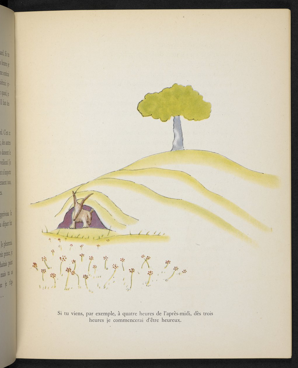 Liška, ilustrace z knihy "Malý princ", Antoine de Saint-Exupéry od Antoine de Saint Exupery