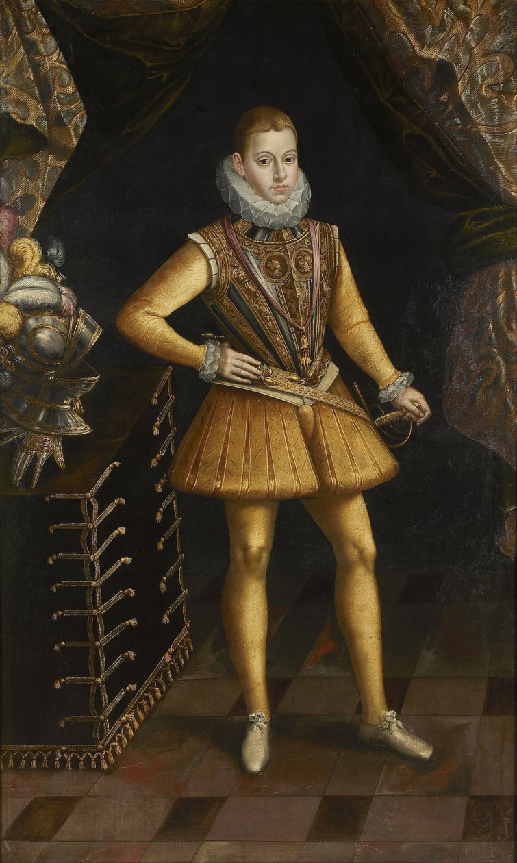 Portrét Filipa III. 1578-1621, krále Španělska a Portugalska, mezi 1598 a 1620 od Antoine de Succa