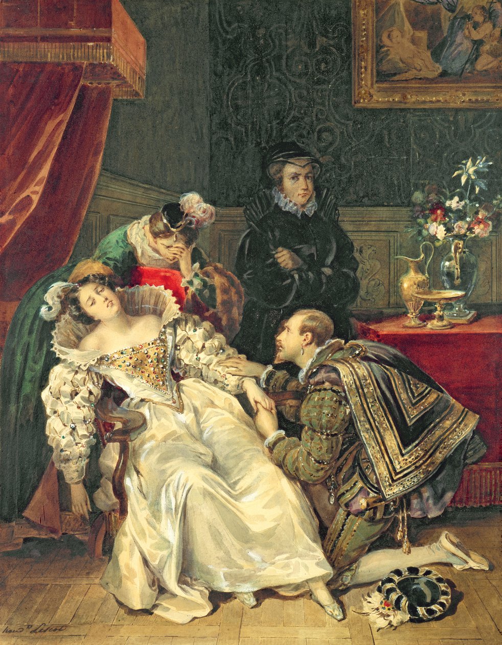 Mary Queen of Scots (1542-87) (wc na papíře) od Antoinette Cecile Hortense Lescot Haudebourt