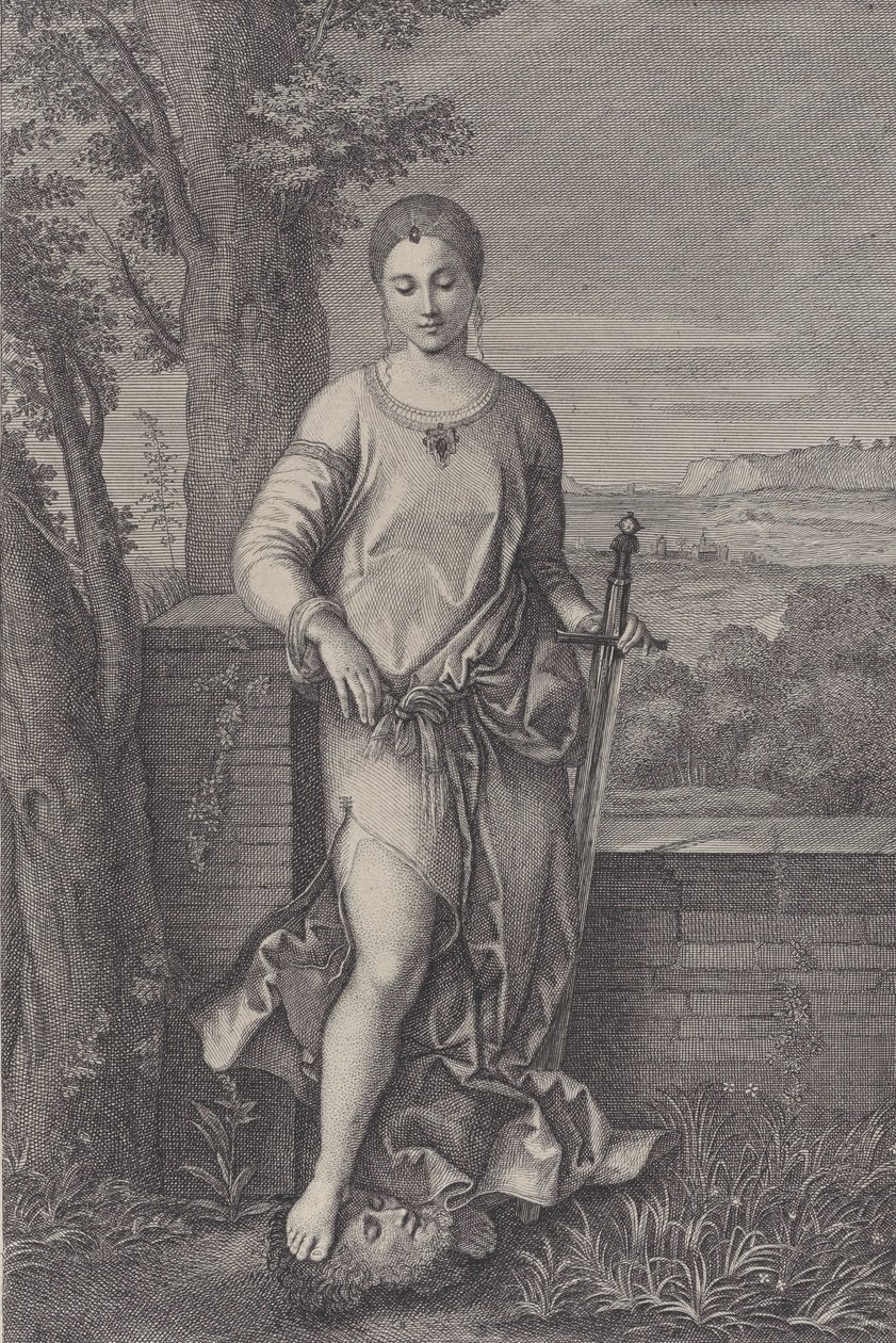Judith stojící s nohou na hlavě Holoferna, ca. 1729. od Antoinette Larcher