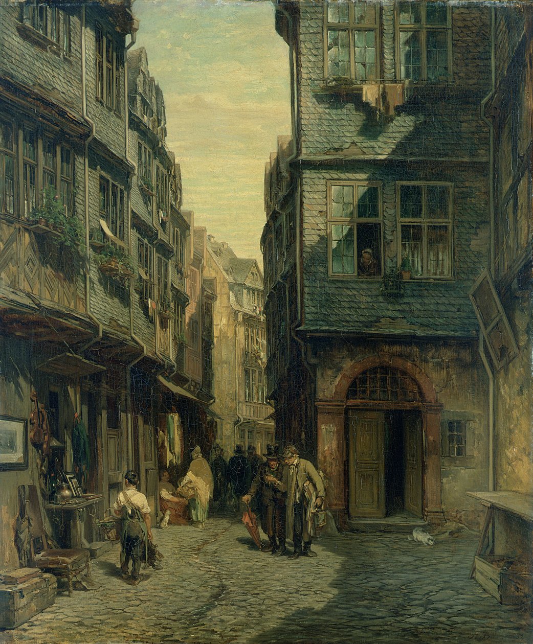 Židovská čtvrť ve Frankfurtu, 1883 od Anton Burger
