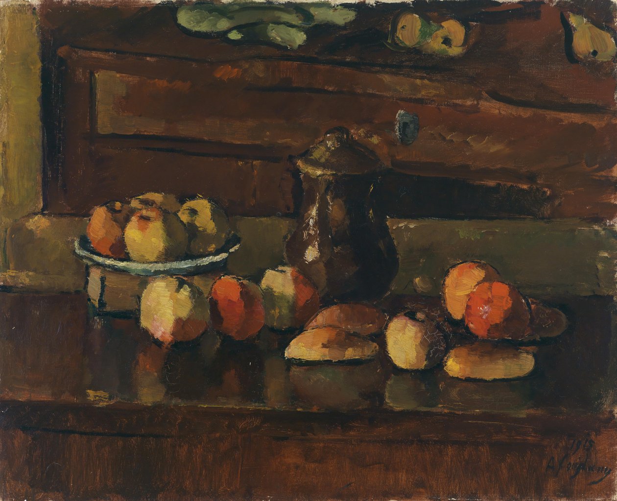 Ovocné zátiší se džbánem, 1915 od Anton Faistauer