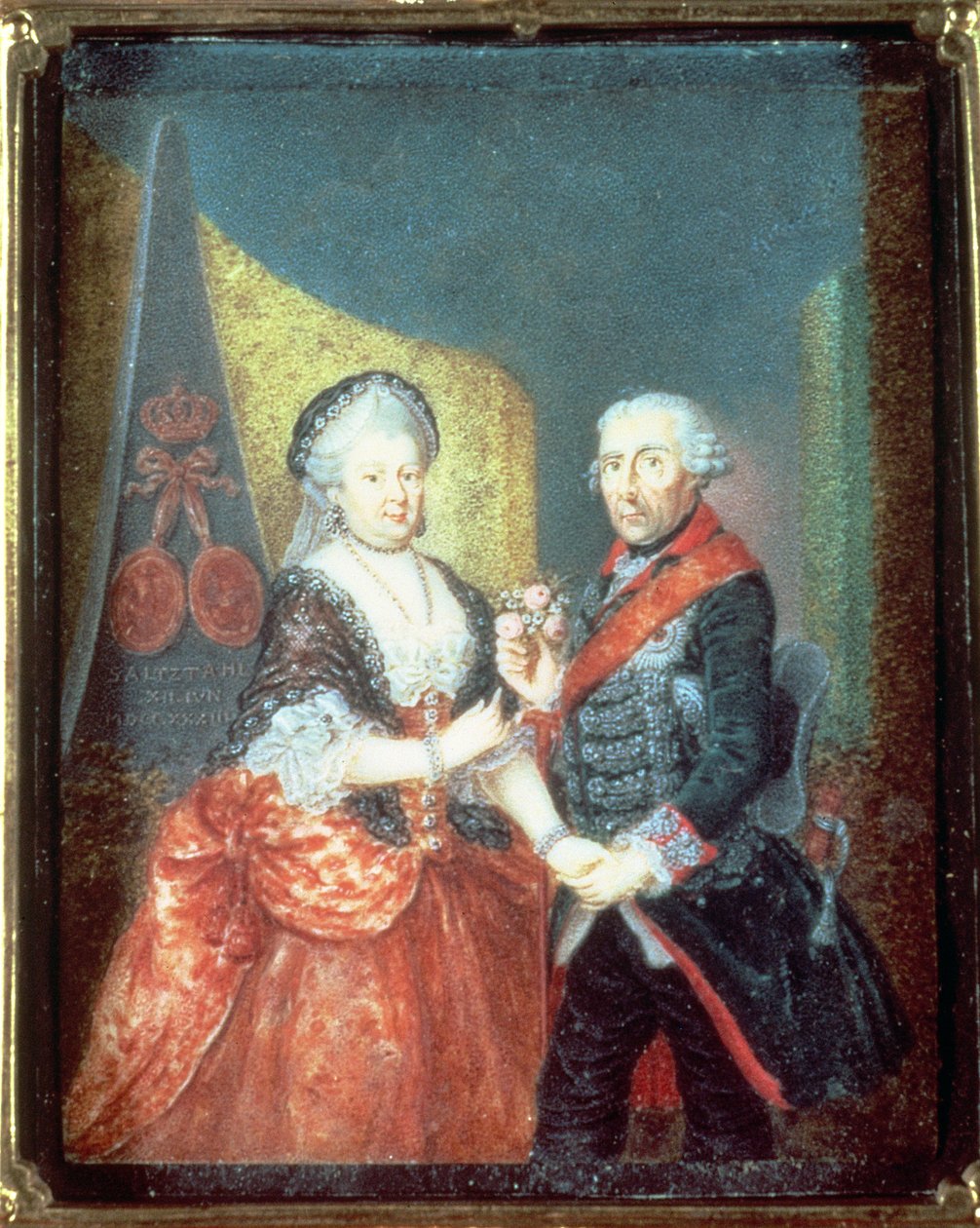 Král Frederick II a jeho manželka Elizabeth Christine, 1758 od Anton Friedrich Konig