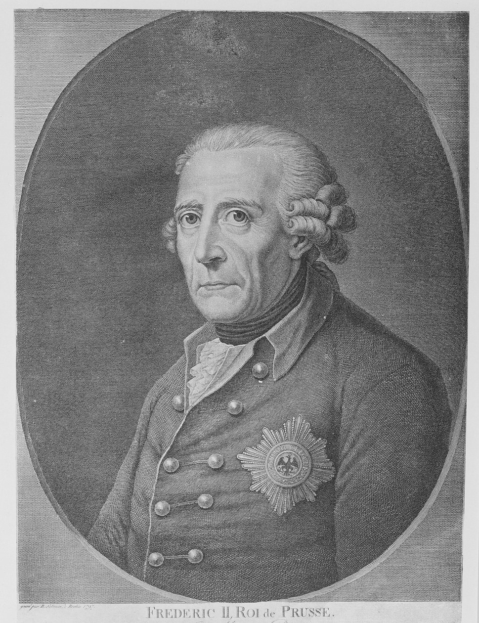 Friedrich II., pruský král, 1797 od Anton Graff