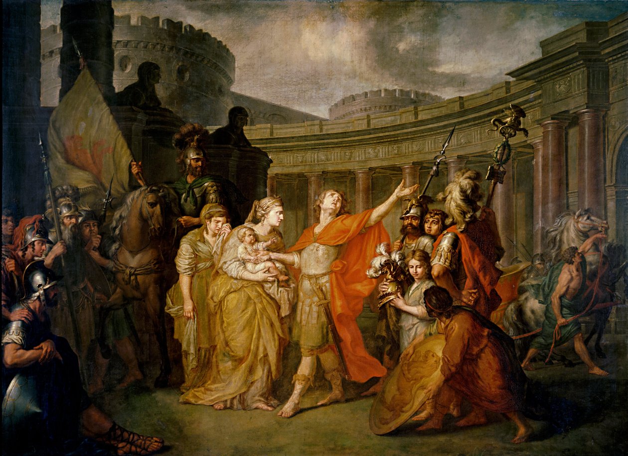 Loučení s Hektorem a Andromache od Anton Pavlovich Losenko