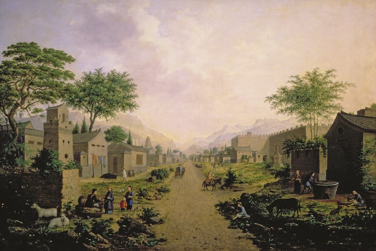 Město v Číně, 1864 od Anton Mikhailovich Legashov