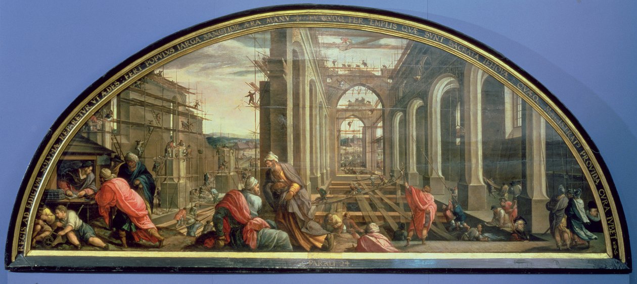 Přestavba chrámu králem Joashem, 1602 od Anton Moller