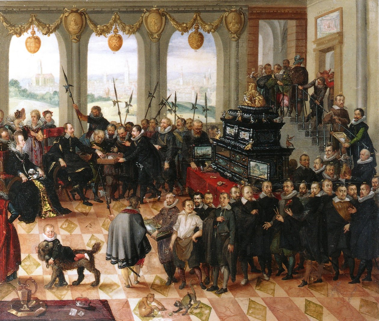 Předání pomeranského uměleckého kabinetu vévodovi Philippovi II. Pomořanskému od Anton Mozart