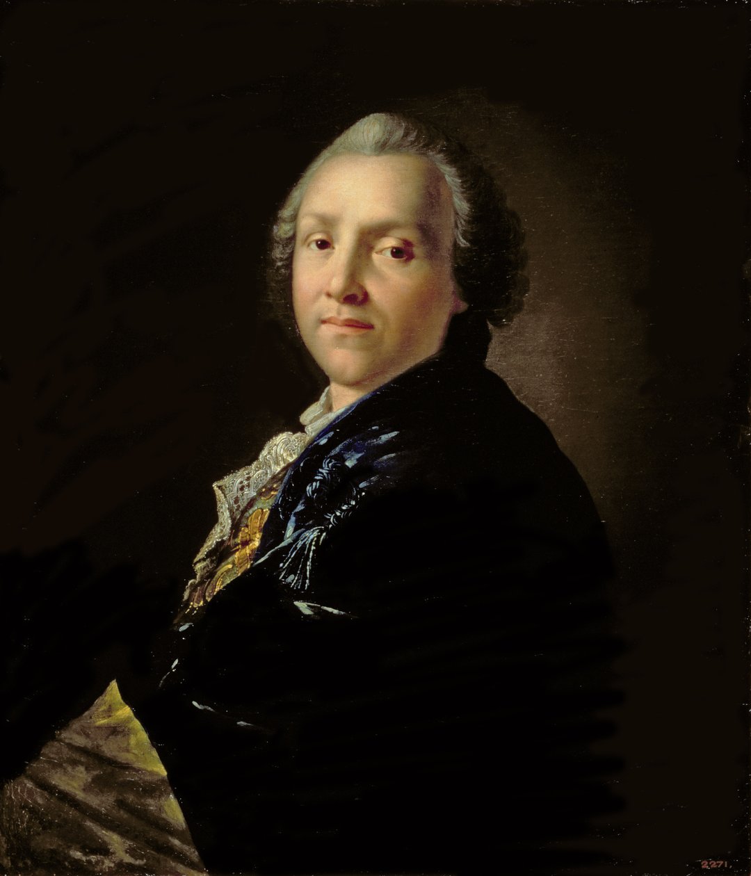 Portrét Aleksandra Petroviče Sumarokova (1718-77) 1760 od Anton Pavlovich Losenko