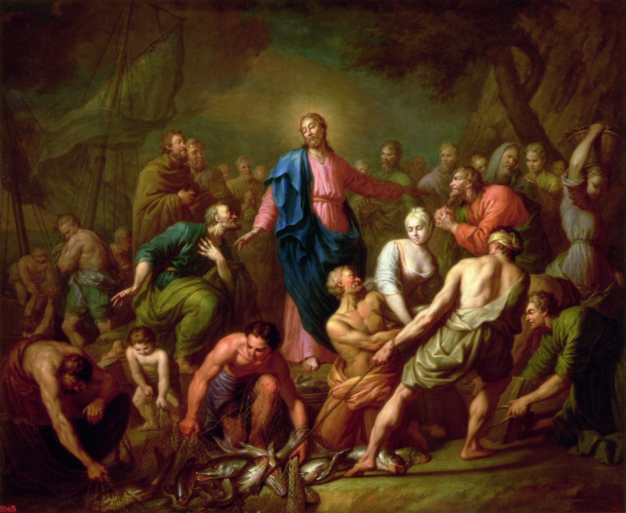 Zázračný návrh ryb, 1762 od Anton Pavlovich Losenko