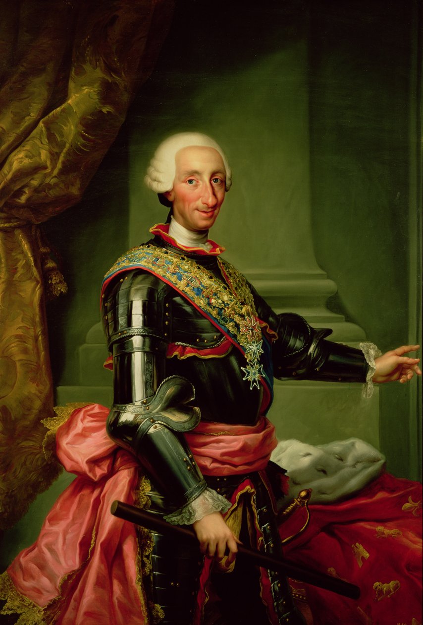 Portrét Karla III. (1716-88) kolem roku 1761 od Anton Raphael Mengs