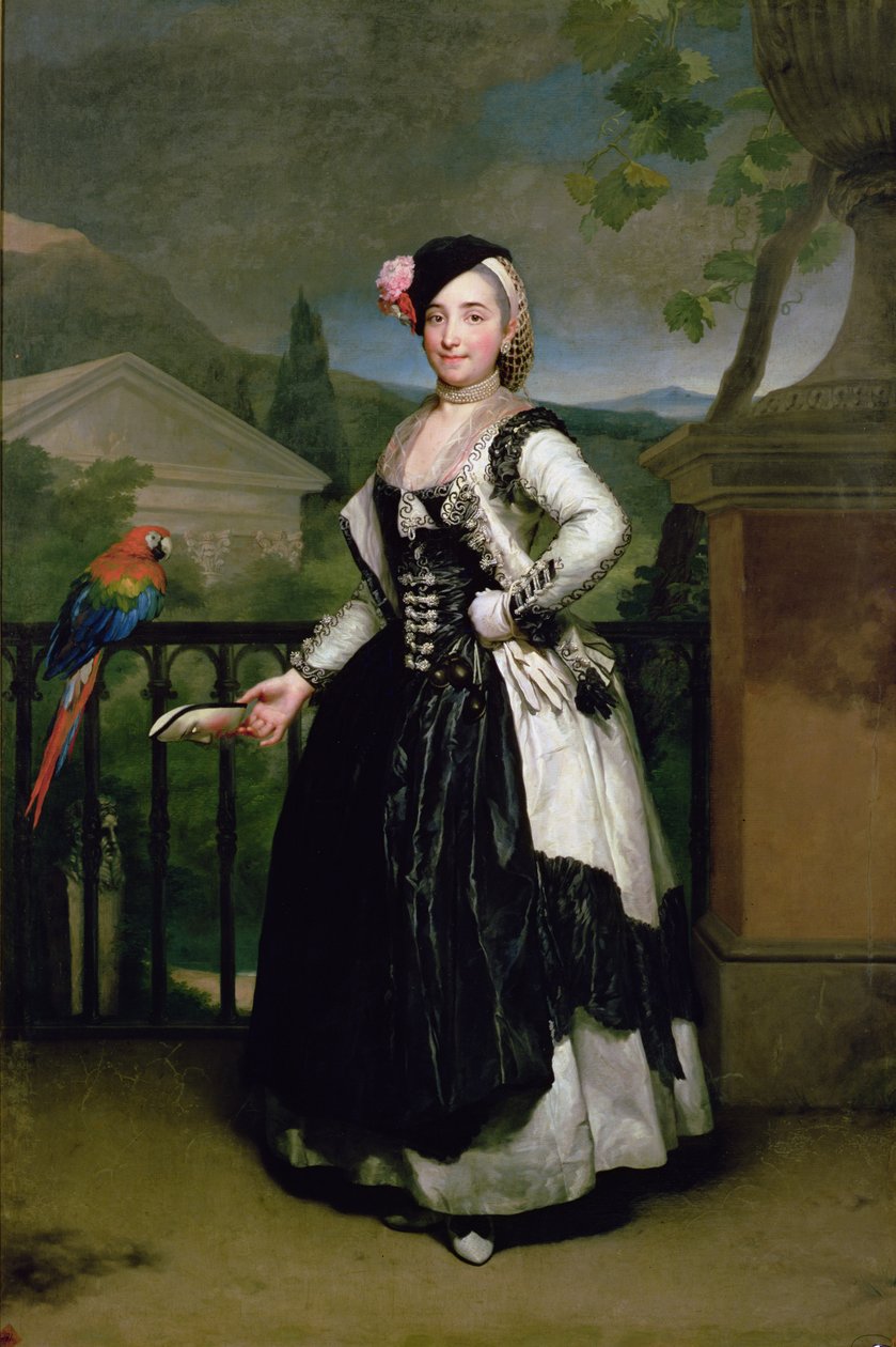 Portrét Isabel Parrena Arce, Ruiz de Alarcon y Valdes, Marquesa de Llano, 1770 od Anton Raphael Mengs