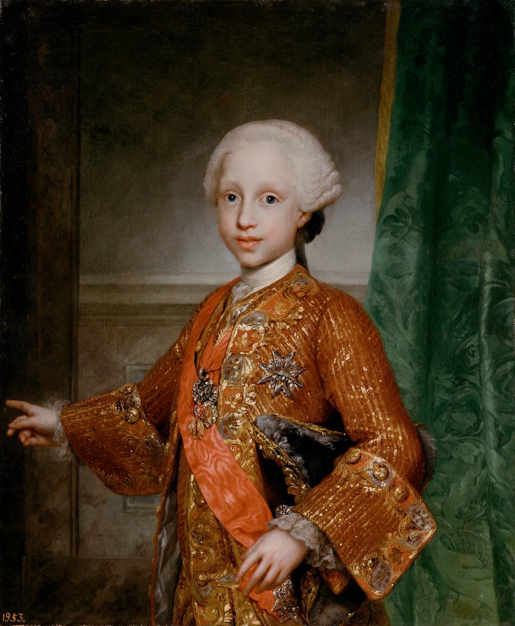 Španělsky: Francisco Javier de Borbón y Sajonia, Infante de España Infante Francisco Javier Španělska (1757-1771) od Anton Raphael Mengs