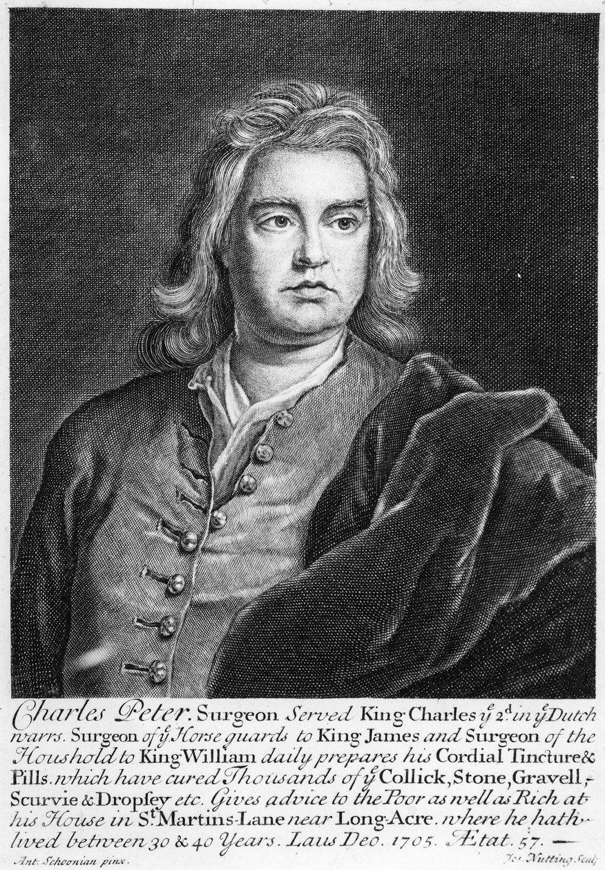 Charles Peter, vyryl Joseph Nutting, 1705 od Anton Schoonjans