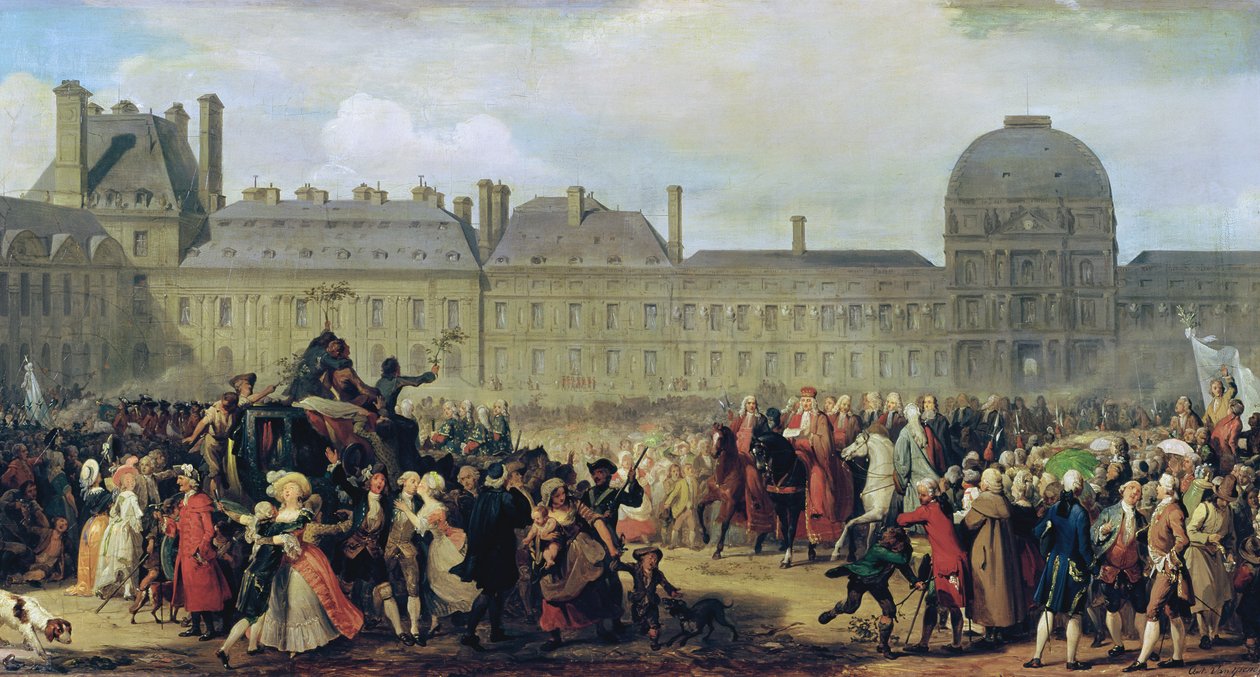 Oznámení o podpisu Versailleské smlouvy v roce 1783, 1837 od Anton van Ysendyck