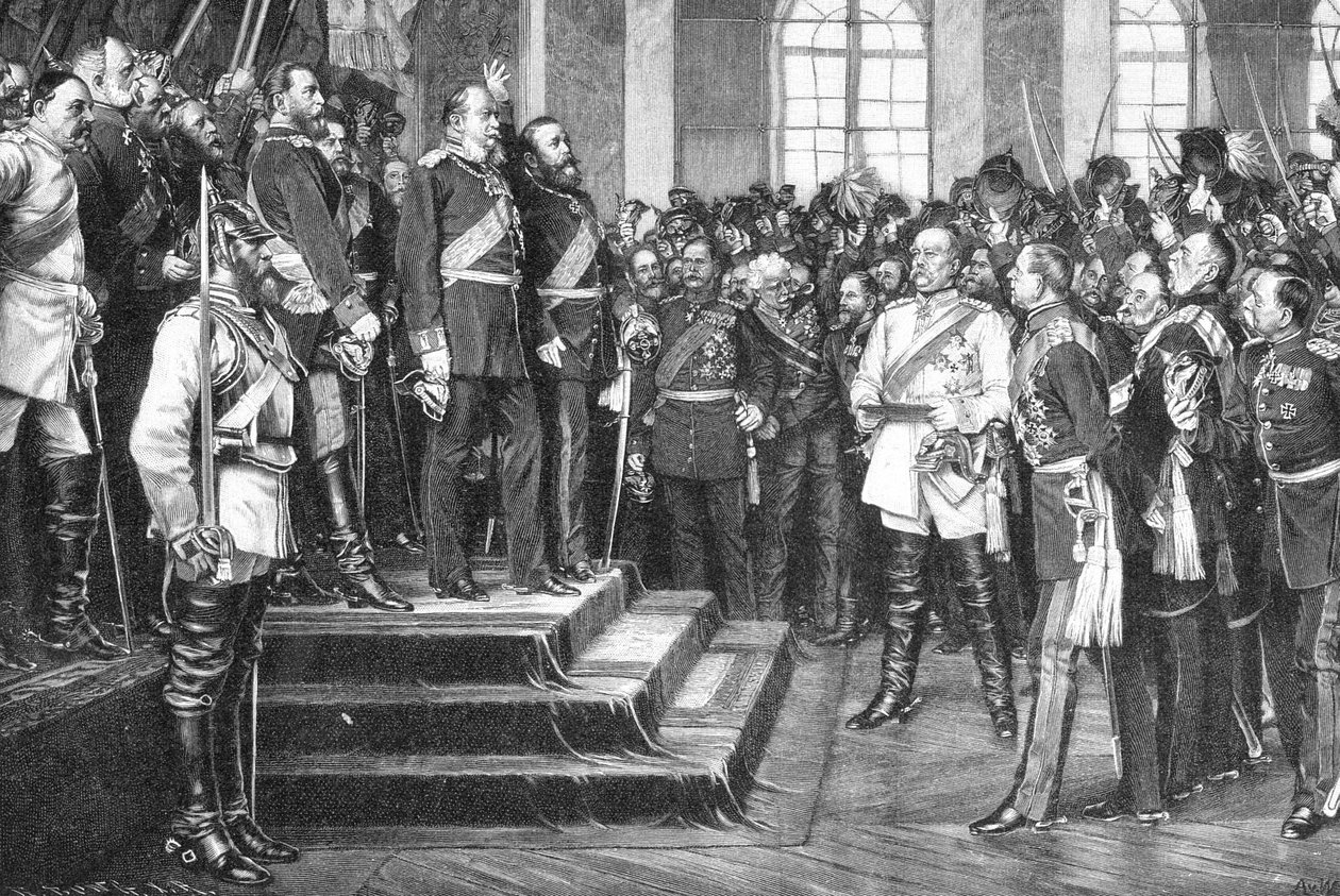 Vyhlášení Německé říše 1871 ve Versailles od Anton Alexander von Werner