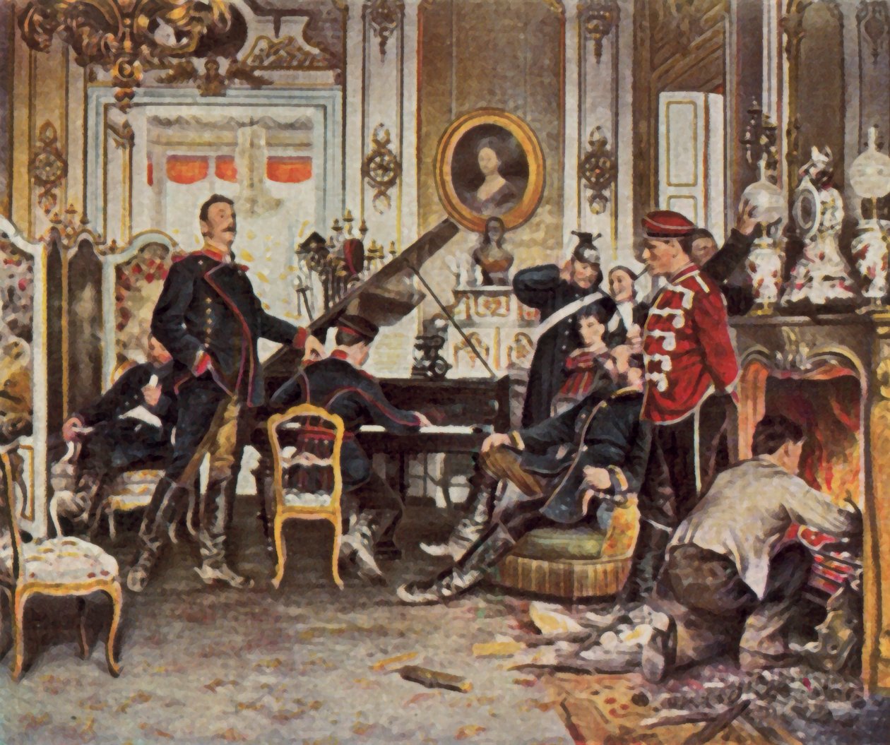 V prostoru stagingu u Paříže od Anton Alexander von (after) Werner