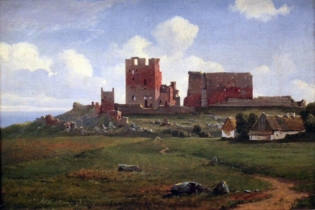 Zřícenina Hammershus od Anton Eduard Kieldrup