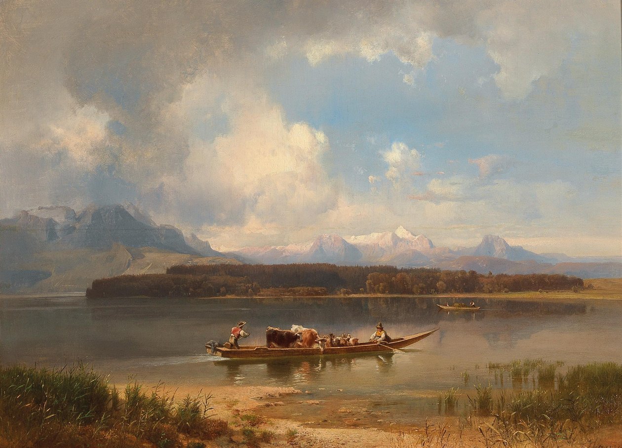 Němčina: jezero Chiemsee na podzim od Anton Hansch