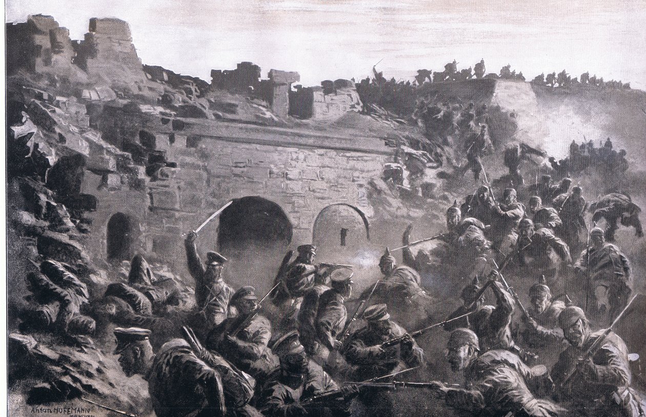 Přepadení pevnosti v Kavnu, z hospody Ilustrované dějiny světové války 1914-1915. od Union Berlagsefellfchaft od Anton Hoffman