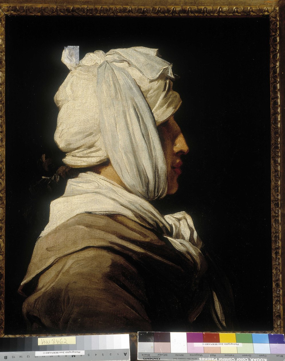 Portrét malíře Anicet Charles Gabriel Lemonnier (1743-1824), hlava bandee od Anton Ignaz (after) Melling