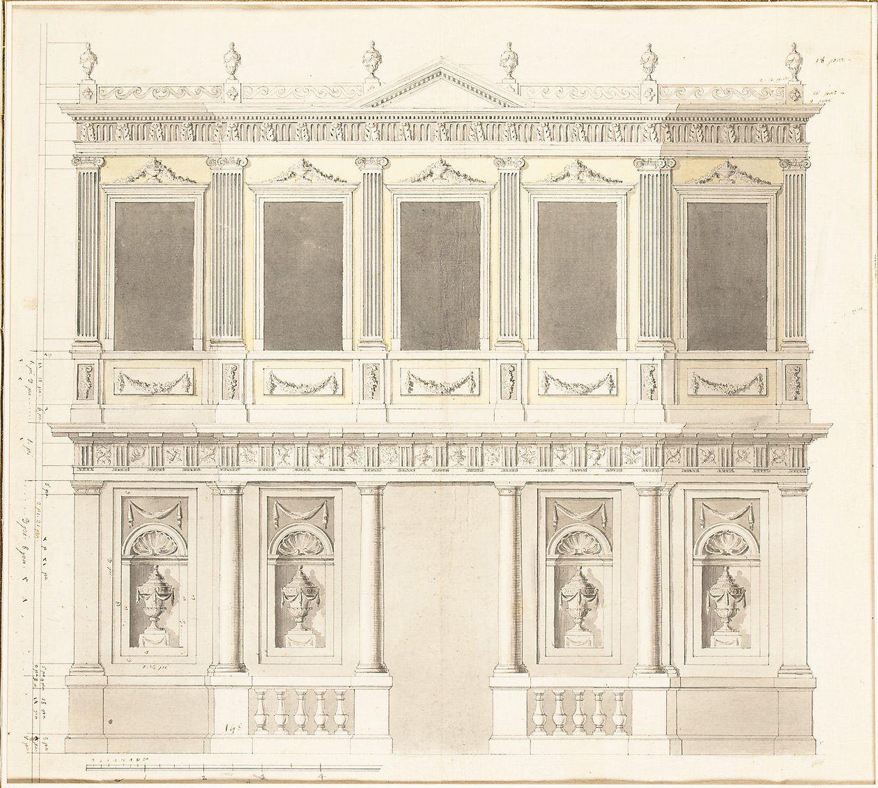 Pavilonová vyvýšenina pro palác Sultana Hadigé v Defterdar Bournou od Anton Ignaz Melling