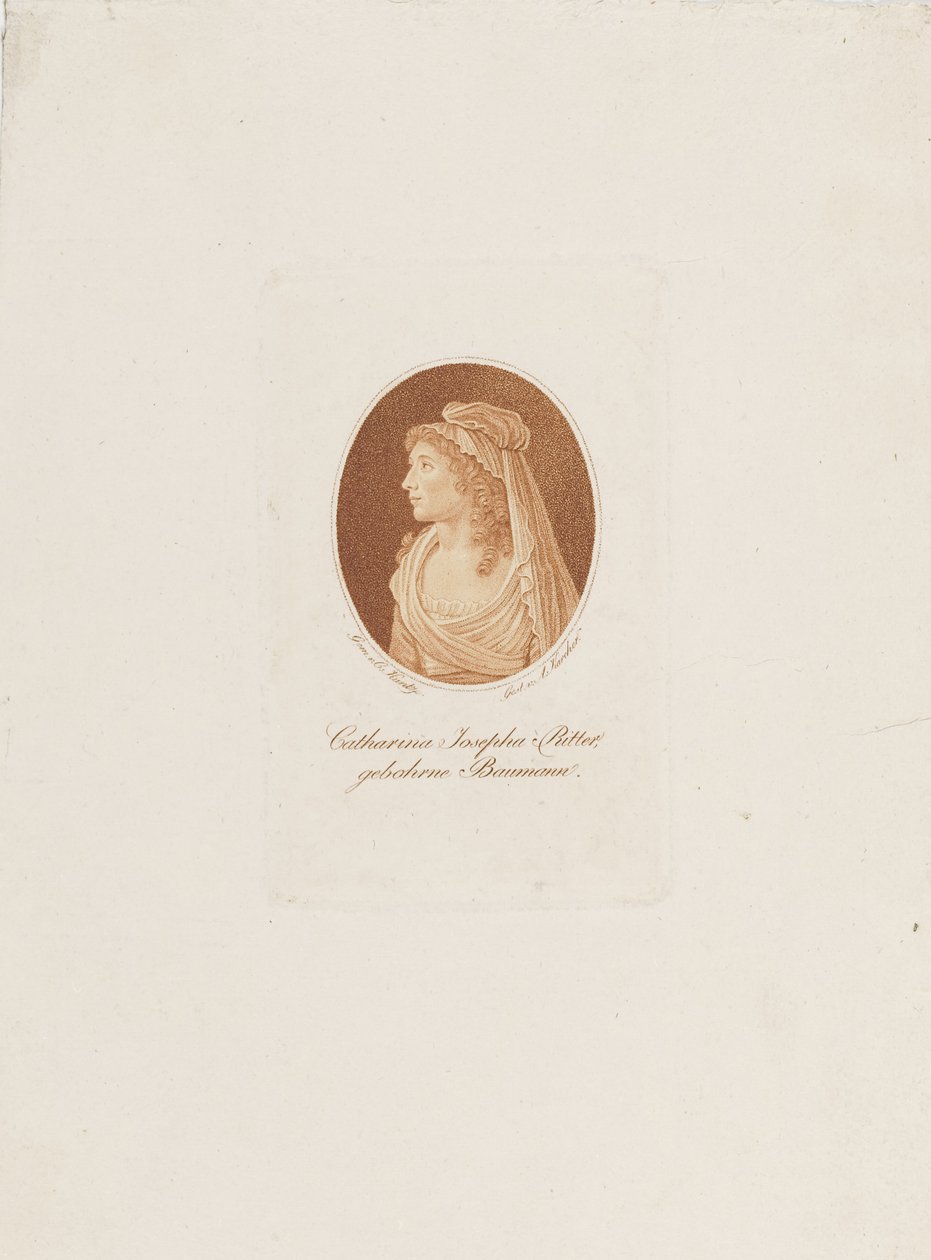 Portrét Kathariny Josephy Ritterové, rozené Baumannové 11763-1849, c. 1800. od Anton Karcher