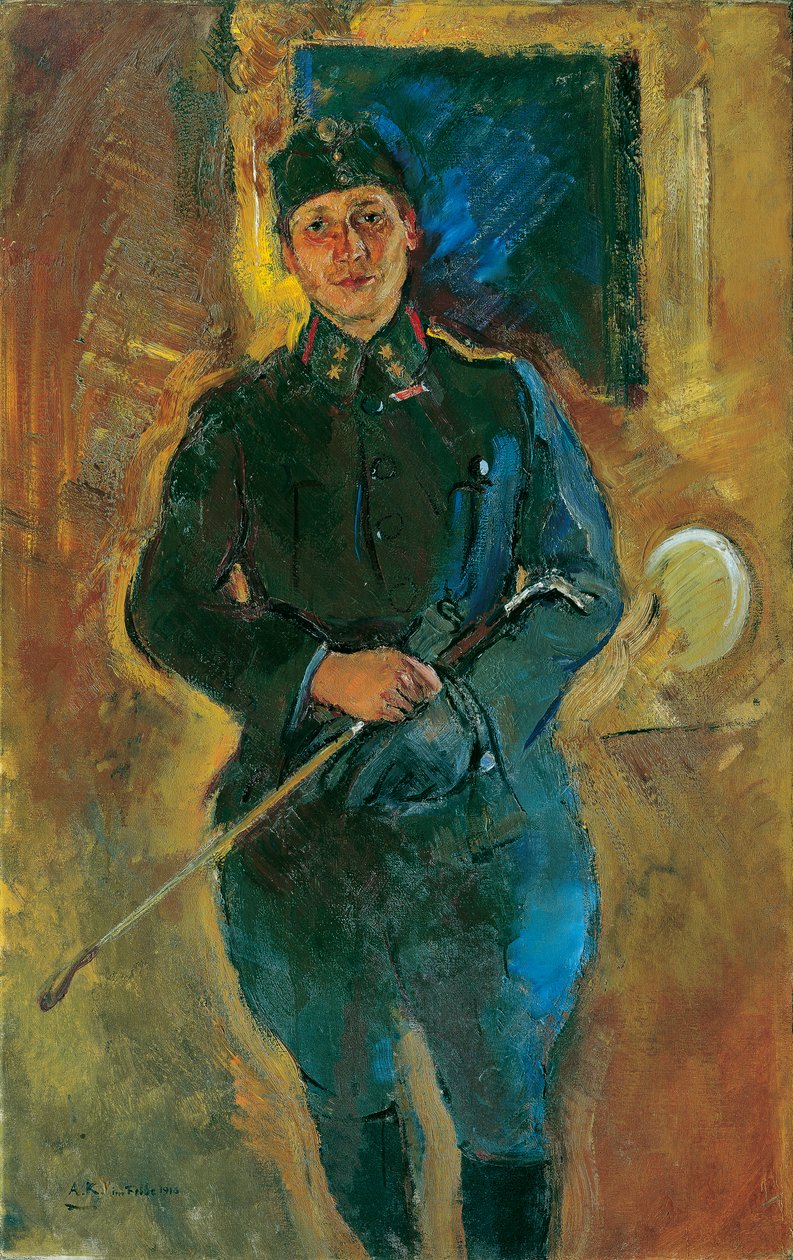 Otto von Aichelburg-Zossenegg jako poručík kavalérie od Anton Kolig