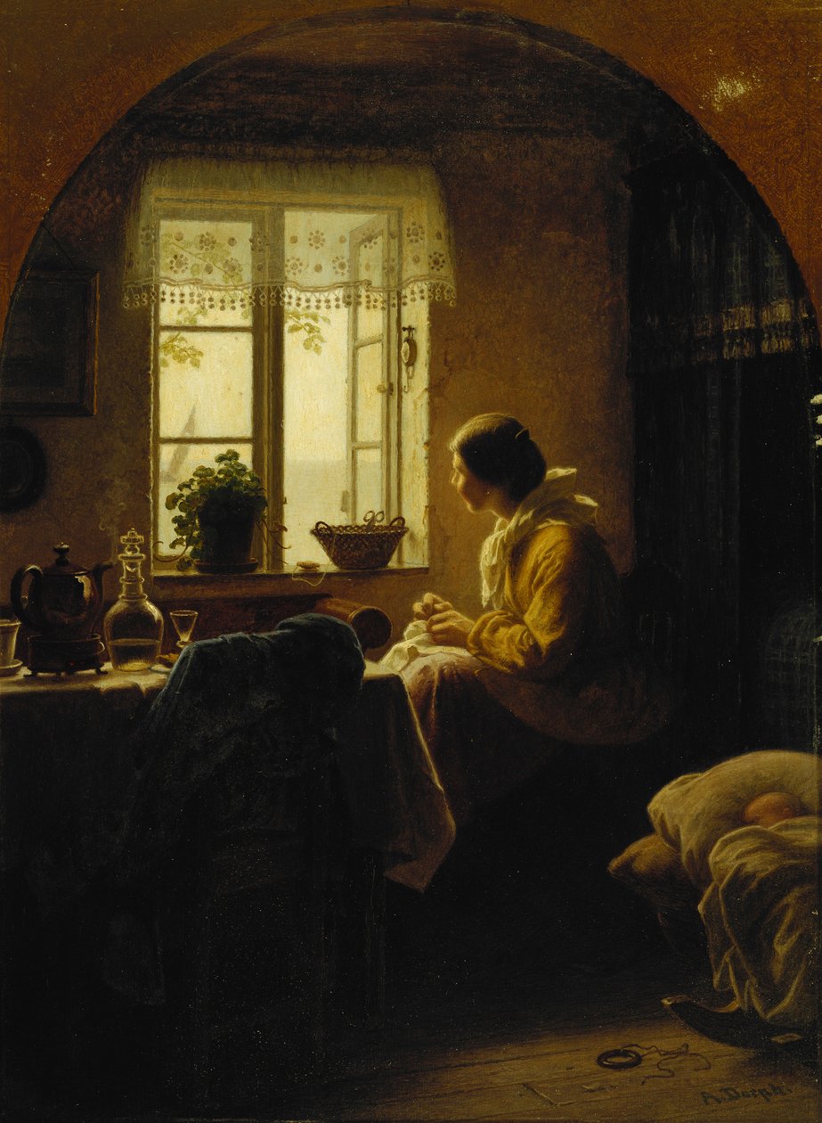 V okně, od Anton Laurids Johannes Dorph
