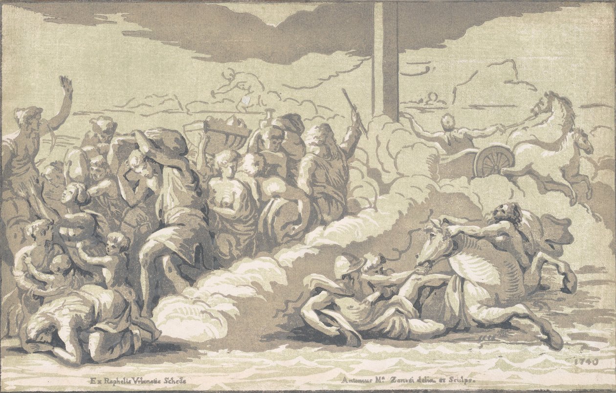 Izraelité překračující Rudé moře, ca. 1740. od Anton Maria Zanetti