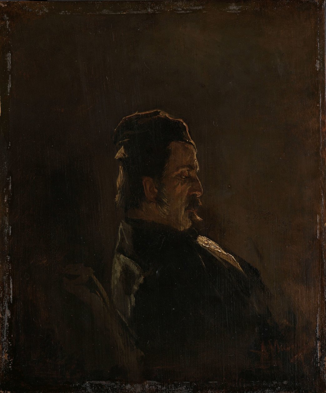 Portrét Pietera Frederika van Os, malíře od Anton Mauve (signed by artist)