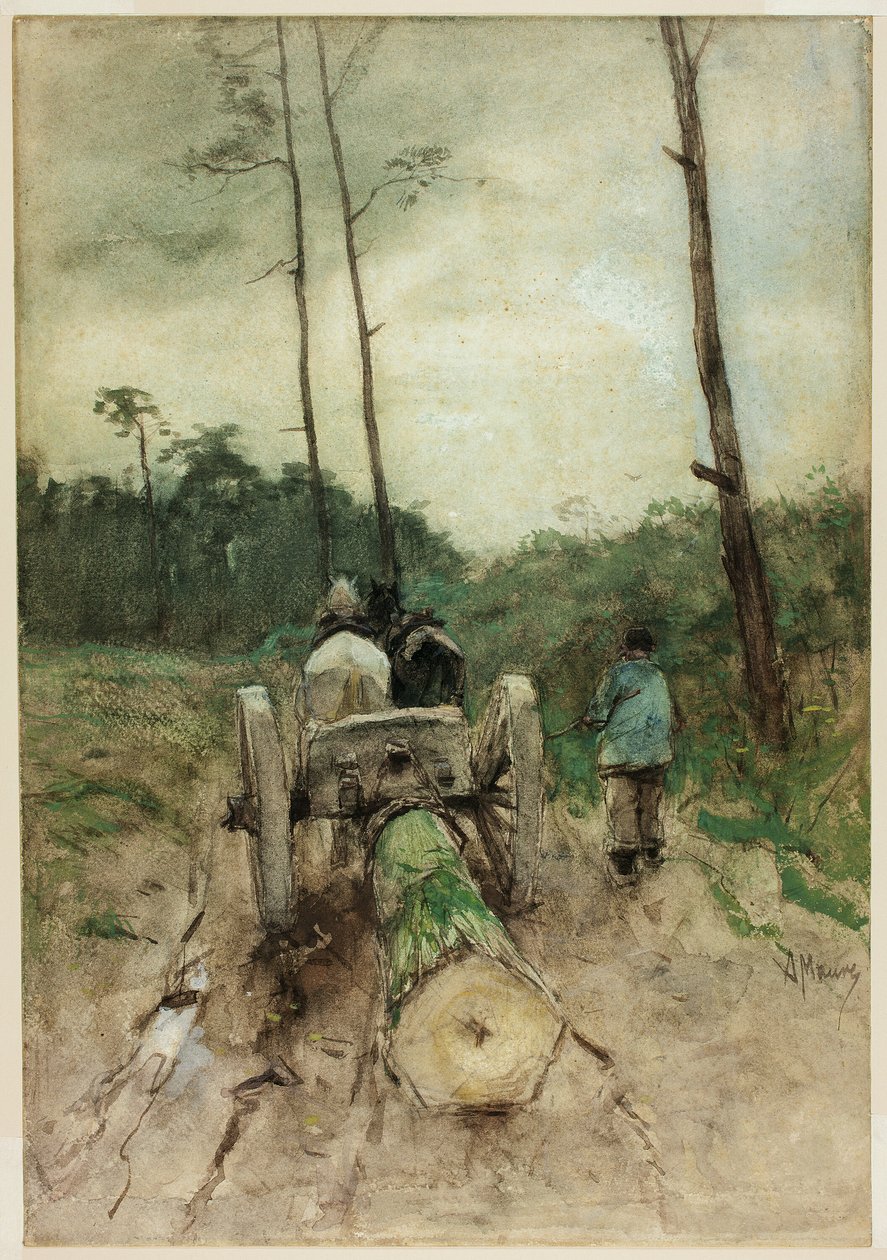 Lesníkův vozík od Anton Mauve