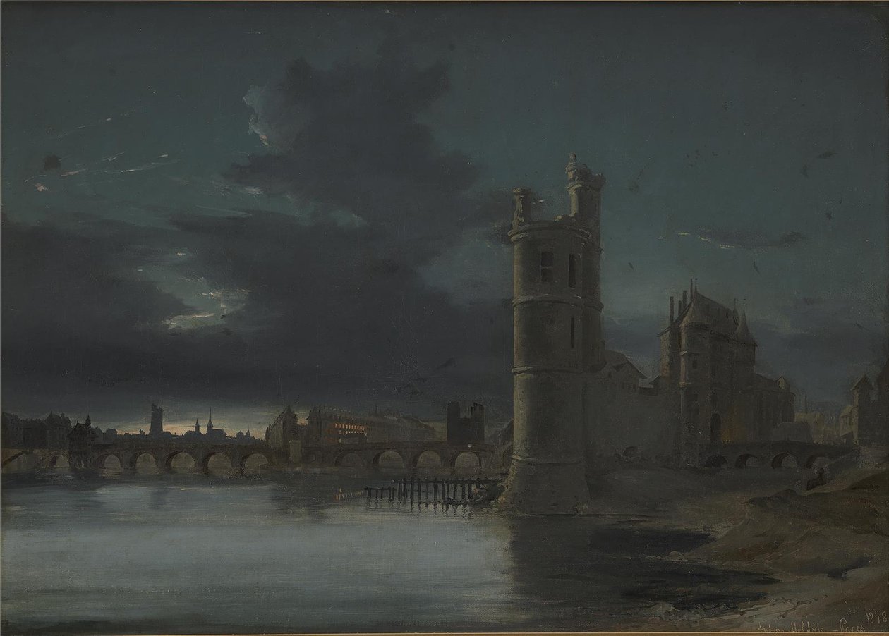 Prohlídka St. Jacques a Notre Dame, Paříž. Večer od Anton Melbye