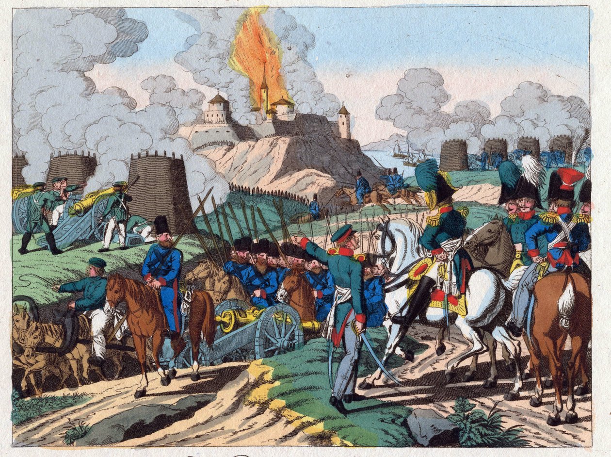 Rusko-turecká válka (1828–29) – Obléhání pevnosti Brailov 7. června od Anton Paul Eisen