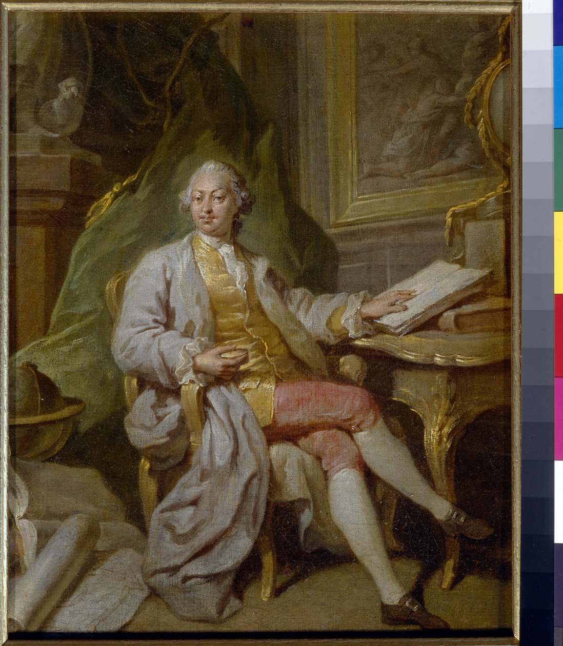 Portrét L Henningera - Malba Antona Pavloviče Losenka (1737-1773), olej na plátně (31,5 x 26 cm), cca 1760 - (Portrét L Henningera, Olej na plátně Antona Pavloviče Losenka od Anton Pavlovich Losenko