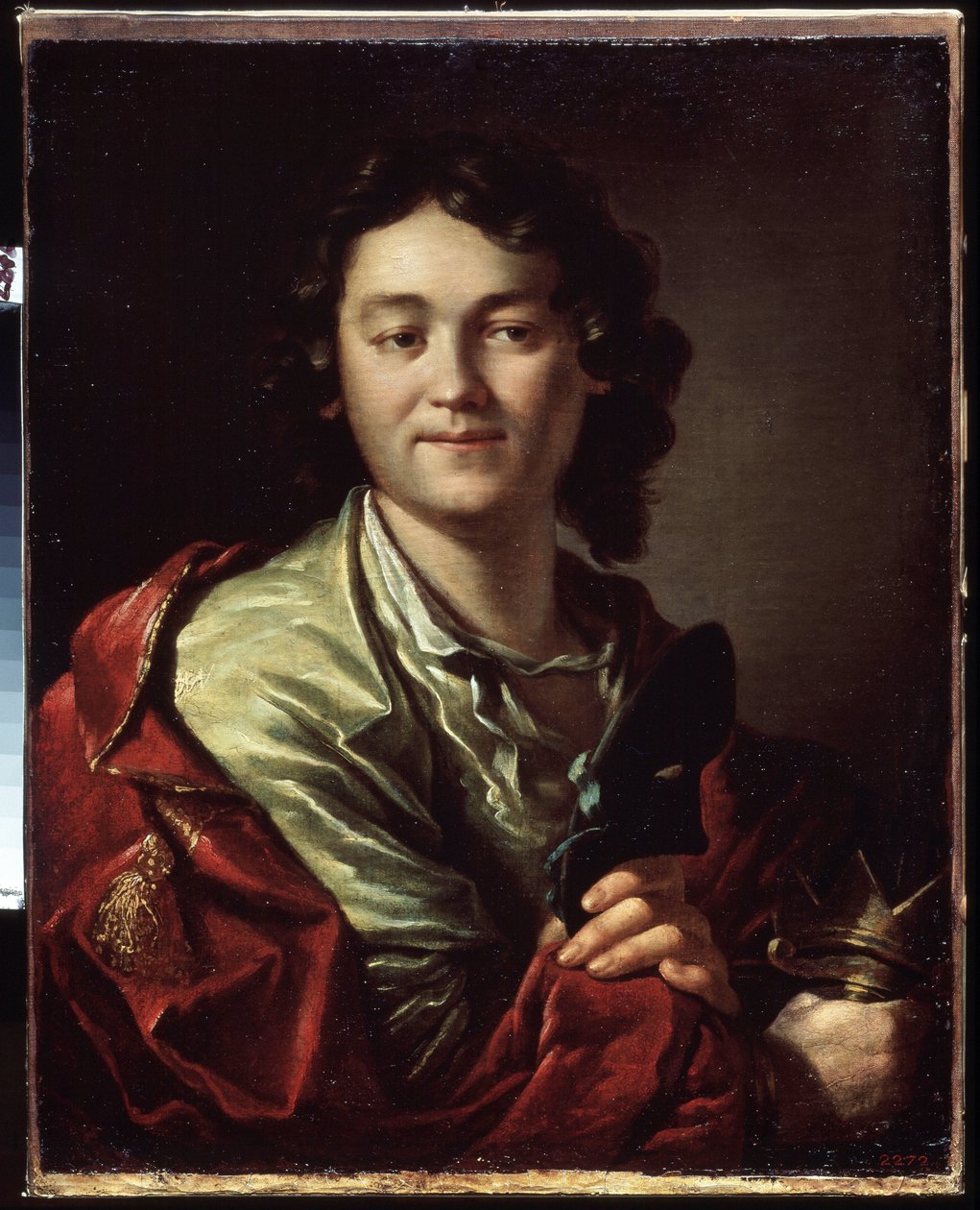 Portrét komika Fedora (Fjodora) Volkova (kolem 1729-1763), zakladatele prvního ruského divadla (Portrét F. Volkova, zakladatele prvního ruského divadla). Obraz Antona Pavloviče Losenka (1737-1773), olej na plátně od Anton Pavlovich Losenko