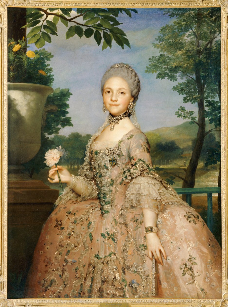 Marie-Luisa de Parme, manželka svého bratrance ... od Anton Raphael (attr. to) Mengs