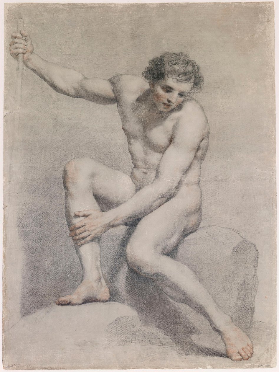Sedící mužský akt od Anton Raphael Mengs