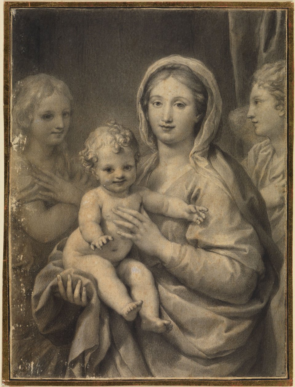 Madona s dítětem a dvěma anděly od Anton Raphael Mengs