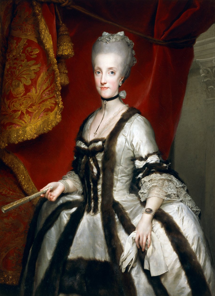 Portrét Marie Karolíny Rakouské, královny Neapole, od Antona Raphaela Mengse od Anton Raphael Mengs