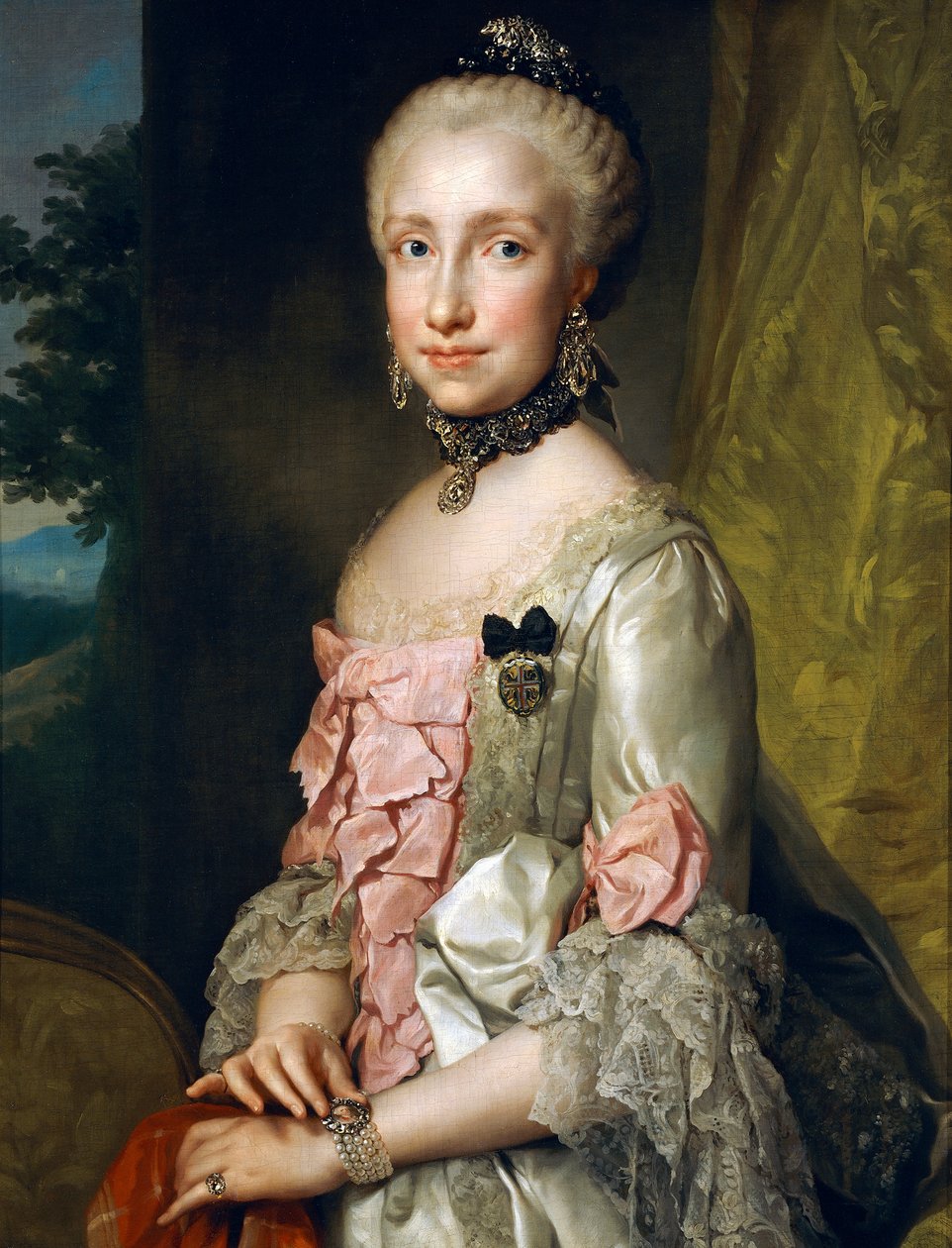Portrét Marie Luisy Bourbonské u příležitosti jejího zasnoubení, Anton Raphael Mengs, kolem roku 1764, olej na plátně od Anton Raphael Mengs
