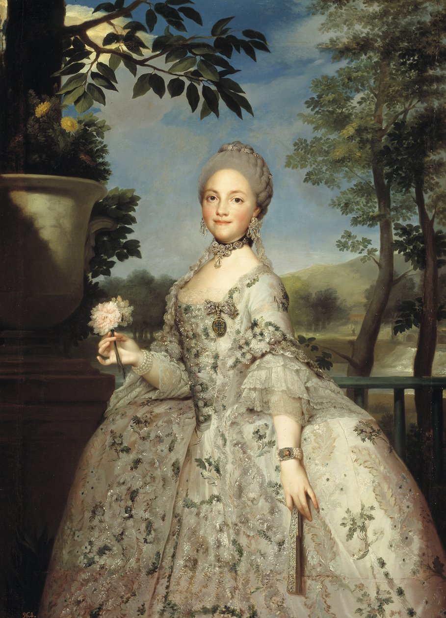 Portrét Marie Luisy Parmské jako princezny z Asturie, cca 1764-1765 od Anton Raphael Mengs