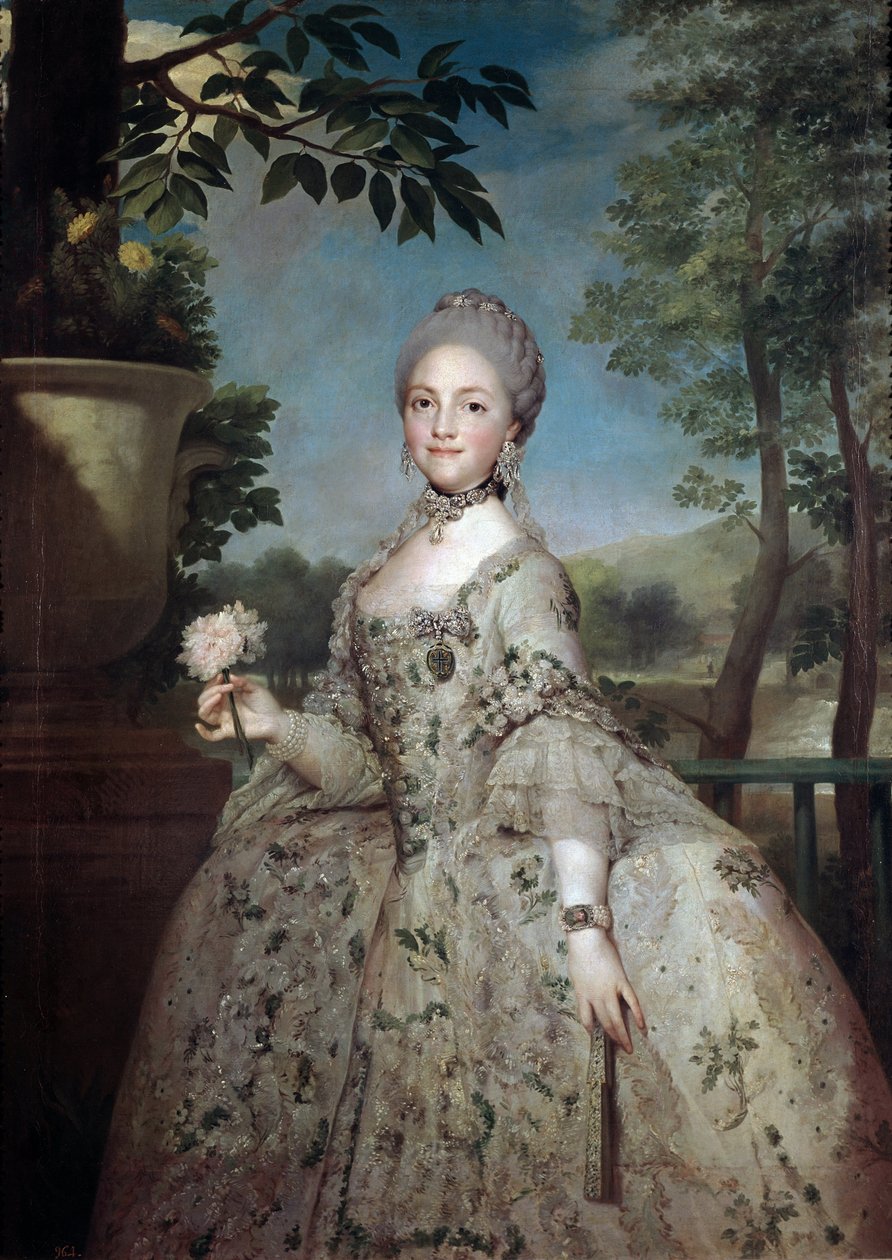 Portrét Marie Louise Parmské, princezny z Asturie (olej na plátně od Anton Raphael Mengs