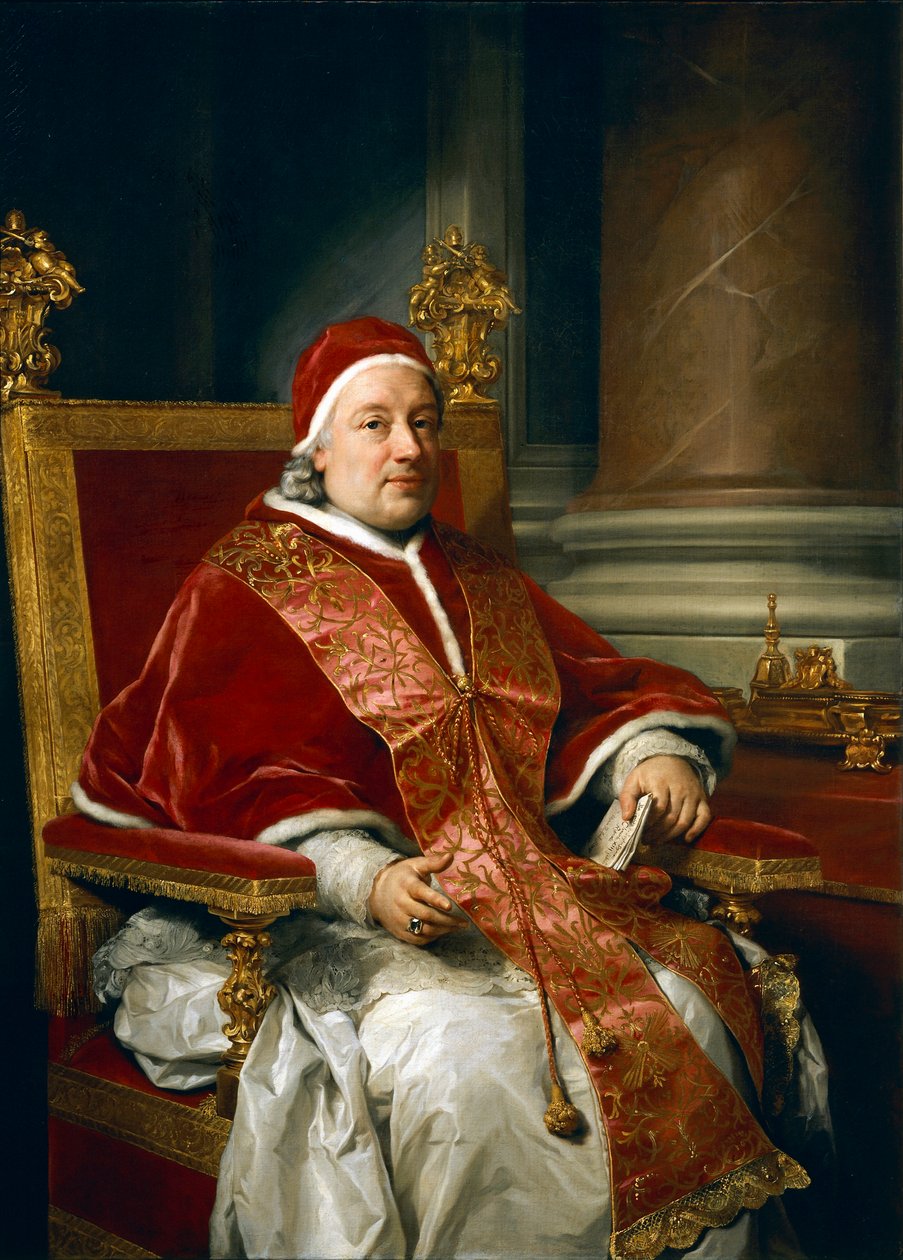 Portrét papeže Klementa XIII Rezzonico, Anton Raphael Mengs od Anton Raphael Mengs
