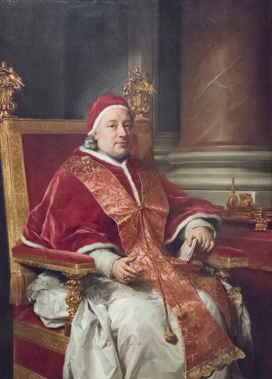 Portrét papeže Clemense XIII Rezzonico od Anton Raphael Mengs