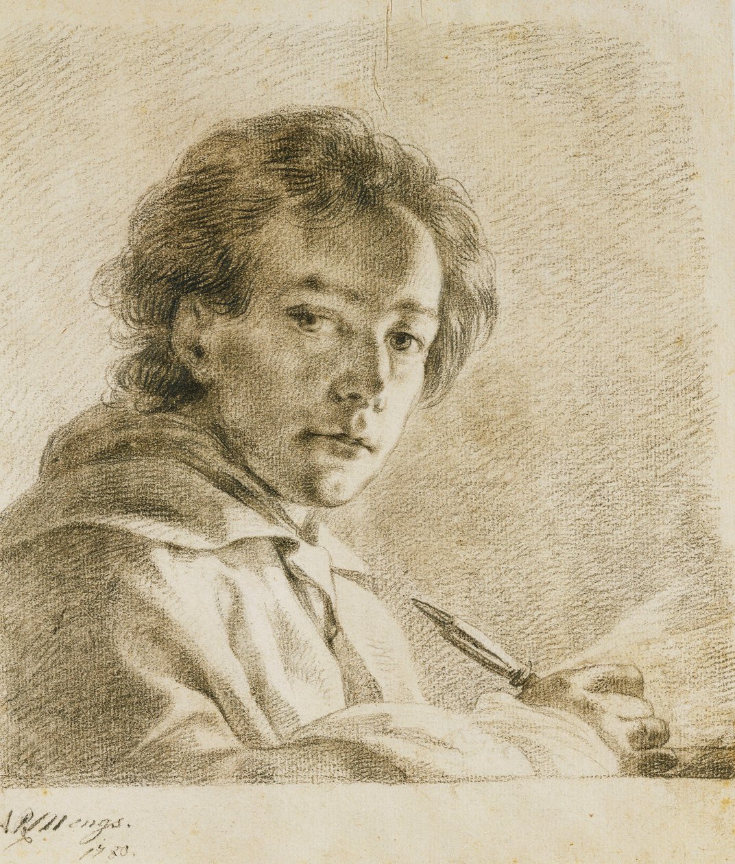 Portrét umělce, 1750 od Anton Raphael Mengs