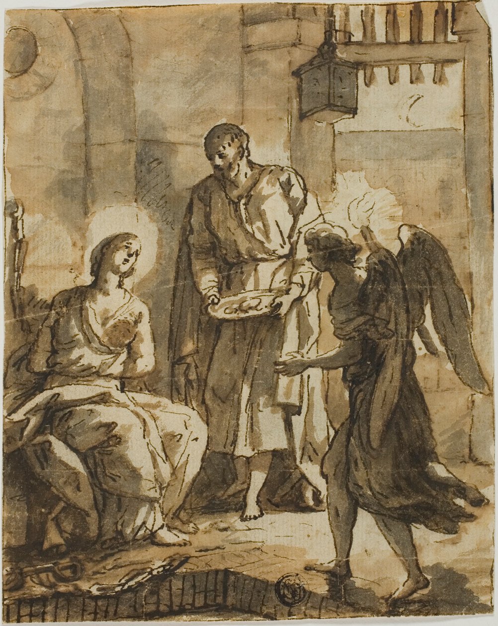 Svatý Petr navštívil svatou Agátu ve vězení a uzdravil její rány od Anton Raphael Mengs