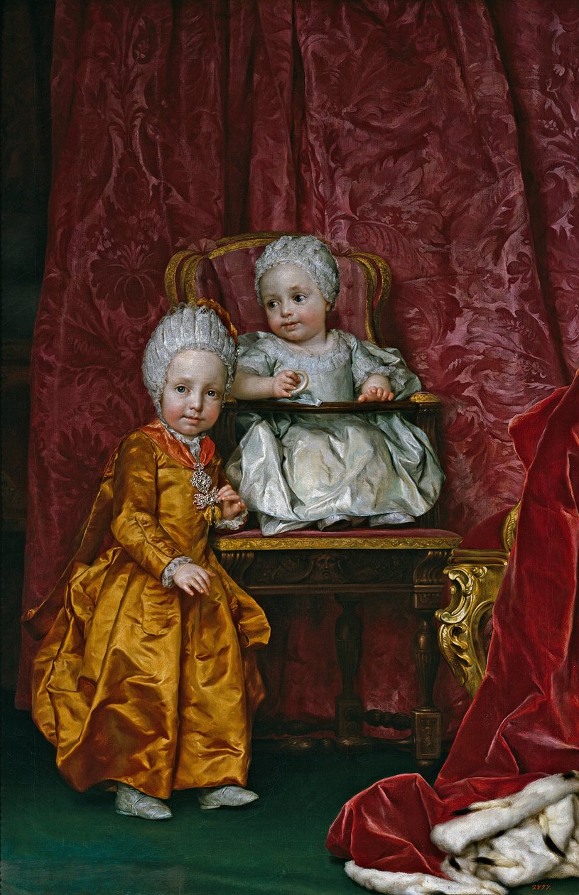 Španělština:  Arcivévoda Ferdinand a arcivévodkyně Marie Anna Rakouská od Anton Raphael Mengs
